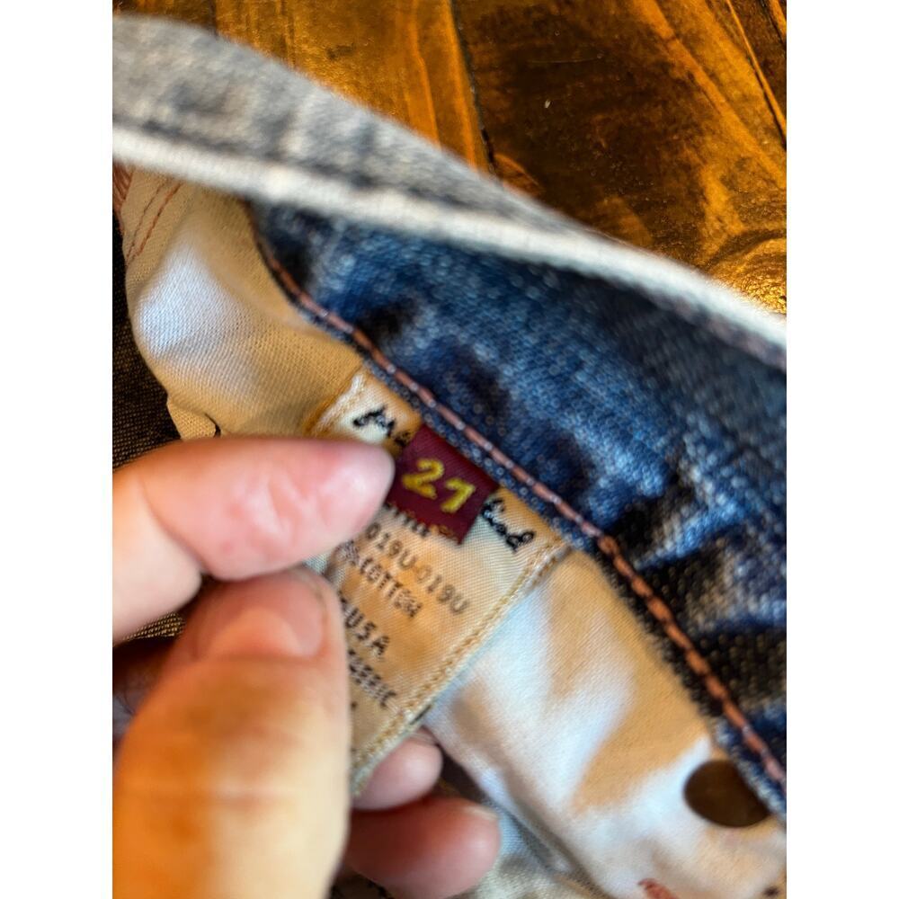 7 For All Mankind Cropped Jeans Women 27 Preppy Academia Twee Coquette Grunge - Picture 3 of 12